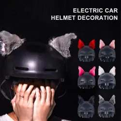 Motorcykelhjälmdekoration - plysch kattöron