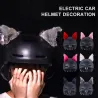 Motorcykelhjälmdekoration - plysch kattöron
