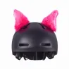 Décoration casque moto - peluche oreilles de chat