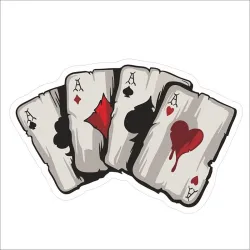 Adesivo in vinile per auto - Carte da gioco Aces - impermeabile