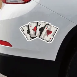 Adesivo in vinile per auto - Carte da gioco Aces - impermeabile