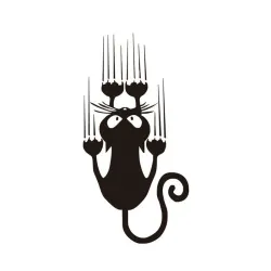 Vetrofania auto - riflettente - gatto rampicante