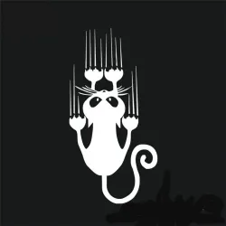 PegatinasAdhesivo para ventana de coche - reflectante - gato trepador