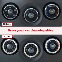 Car engine start / stop switch button cover - with crystalsStyling parts