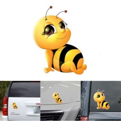 Autocollant auto / moto - petite abeille jaune