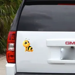 PegatinasAdhesivo coche/moto - pequeña abeja amarilla