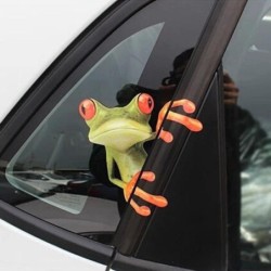 Car window sticker - peeking frog - waterproofStickers