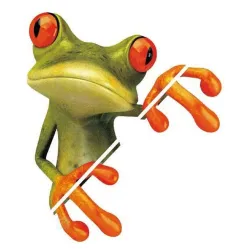 Car window sticker - peeking frog - waterproofStickers