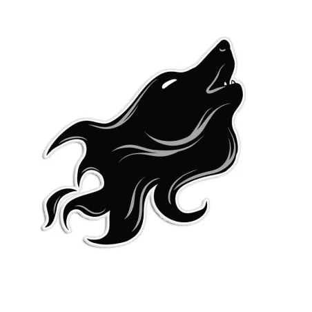PegatinasAdhesivo vinilo coche negro - lobo aullando - resistente al agua - multiusos