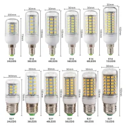 E27 / E14 LED-lampa - 220V - SMD 5730