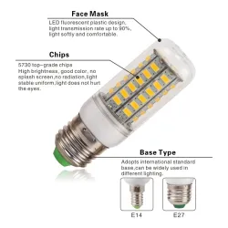 E27 / E14 LED-lampa - 220V - SMD 5730