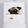 Adesivo de janela de carro - vinil - impermeável - cachorro com caracol