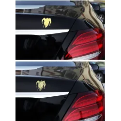 Naklejka na samochód / motocykl - metalowy emblemat - zły klaunNaklejki