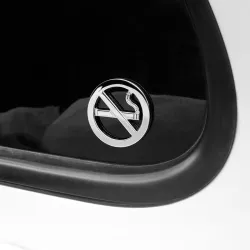 Sticker métal intérieur voiture - Non Fumeur
