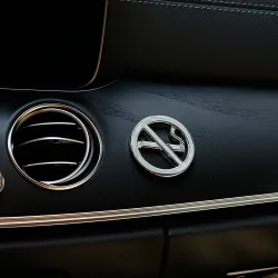 PegatinasAdhesivo metálico para interior de coche - Prohibido fumar