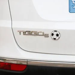 Naklejka na samochód / motocykl - metalowy emblemat - piłka nożnaNaklejki