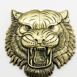 PegatinasAdhesivo para coche/moto - emblema de metal - cabeza de tigre 3D