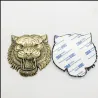 Auto / Motorrad Aufkleber - Metallemblem - 3D Tigerkopf