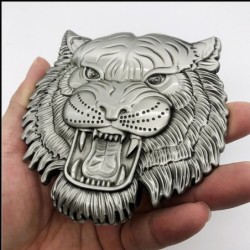 Sticker voiture / moto - emblème métal - tête de tigre 3D