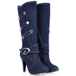 BotasBotas de tacón alto de mezclilla de moda