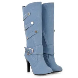 BotasBotas de tacón alto de mezclilla de moda