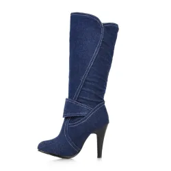 BotasBotas de tacón alto de mezclilla de moda