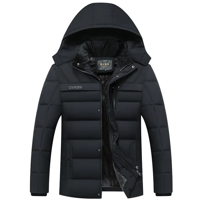 Dicke warme Winterjacke mit Kapuze