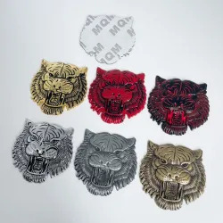 Bilklistremerke i metall - emblem - 3D tigerhode