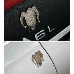 Naklejka na samochód / motocykl - metalowy emblemat - zły klaunNaklejki