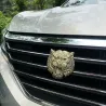 Bil / motorcykel mærkat - metal emblem - 3D tigerhoved