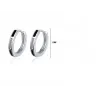 Boucles d'oreilles rondes avec opale noire / cristaux - argent sterling 925