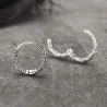 Vintage runde øreringe med slangemønster - 925 sterling sølv