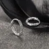 Boucles d'oreilles rondes vintage avec motif serpent - Argent 925