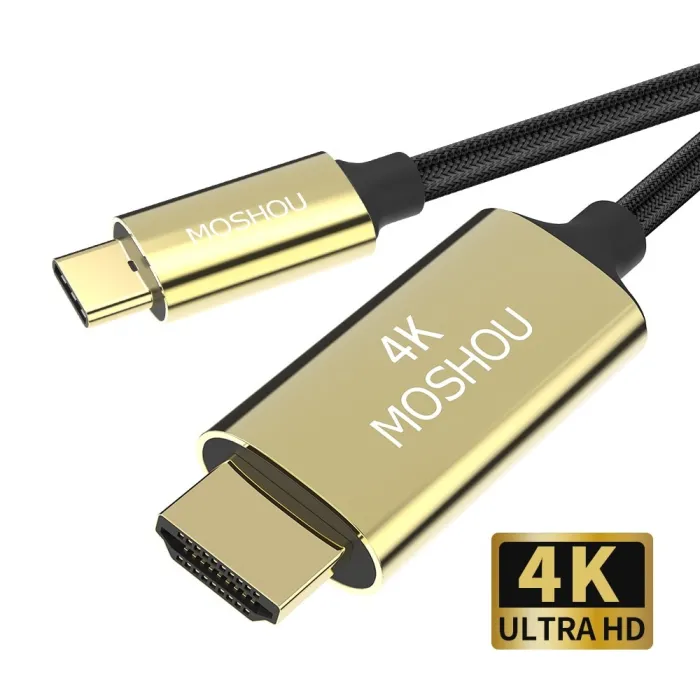 USB C HDMI-kabel Typ-C till HDMI - Thunderbolt 3 - omvandlare - adapter - 4K 60Hz - för MacBook / Huawei Mate 30 40 Pro
