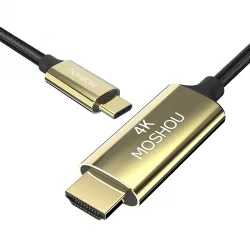 USB C HDMI-kabel Type-C til HDMI - Thunderbolt 3 - konverter - adapter - 4K 60Hz - for MacBook / Huawei Mate 30 40 Pro