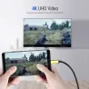 Câble USB C HDMI Type-C vers HDMI - Thunderbolt 3 - convertisseur - adaptateur - 4K 60Hz - pour MacBook / Huawei Mate 30 40 Pro