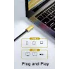 Câble USB C HDMI Type-C vers HDMI - Thunderbolt 3 - convertisseur - adaptateur - 4K 60Hz - pour MacBook / Huawei Mate 30 40 Pro