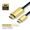 Câble USB C HDMI Type-C vers HDMI - Thunderbolt 3 - convertisseur - adaptateur - 4K 60Hz - pour MacBook / Huawei Mate 30 40 Pro