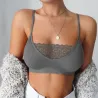 Sexy trådløs bh - kort topp - med blonder