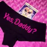 Sexy morsomme truser - bomullstruser - "Yes Daddy"-bokstaver