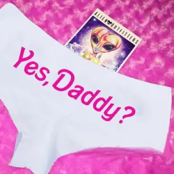 Sexy morsomme truser - bomullstruser - "Yes Daddy"-bokstaver