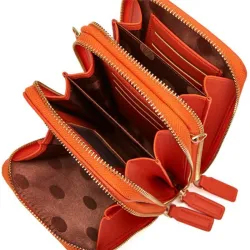 Bolsa de ombro pequena - com zíperes / tela sensível ao toque - multifuncional - couro
