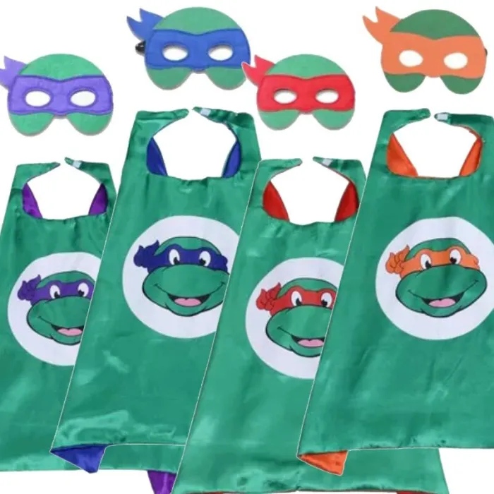 Ninja turtles kostume - til børn - kappe / øjenmaske