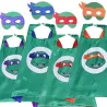 Ninja turtles kostume - til børn - kappe / øjenmaske
