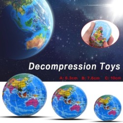 Balle éponge amusante - jouet de décompression - carte du monde