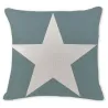 Dekorativt kuddfodral - linne - geometri / pentagramtryckt - 45 * 45cm