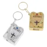 Mini Holy Bible - Risti - sydän - kristalli - avaimenperä