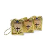 Mini Holy Bible - Kors - hjerte - krystall - nøkkelring