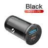 Mini - dobbel USB billader - hurtiglading - type C - 48W - QC3.0 PD3.0