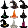 Noita / velho pitkäkärkinen hattu - nauha / pitsi / hämähäkki / tähdet - pukujuhliin / Halloween